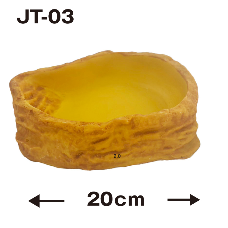 【JT-03】爬虫類 餌入れ 水入れ皿【20cmx16cmx4.5cm】